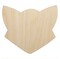 Fox Face Solid Unfinished Wood Shape Piece Cutout for DIY Craft Projects
